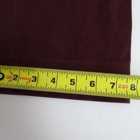Gap Stretch Straight Chino Cropped Pants Women Size 14 Burgundy Red Pockets - Picture 15 of 15